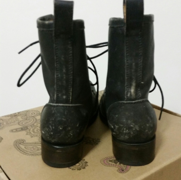 New Urban Outfitters Ecote Ranger Combat Leather b - Picture 6 of 12